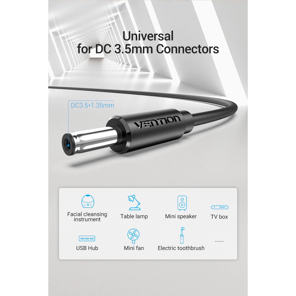 Cáp sạc cáp nguồn DC 5V  USB to  3.5mm Vention CEXBD