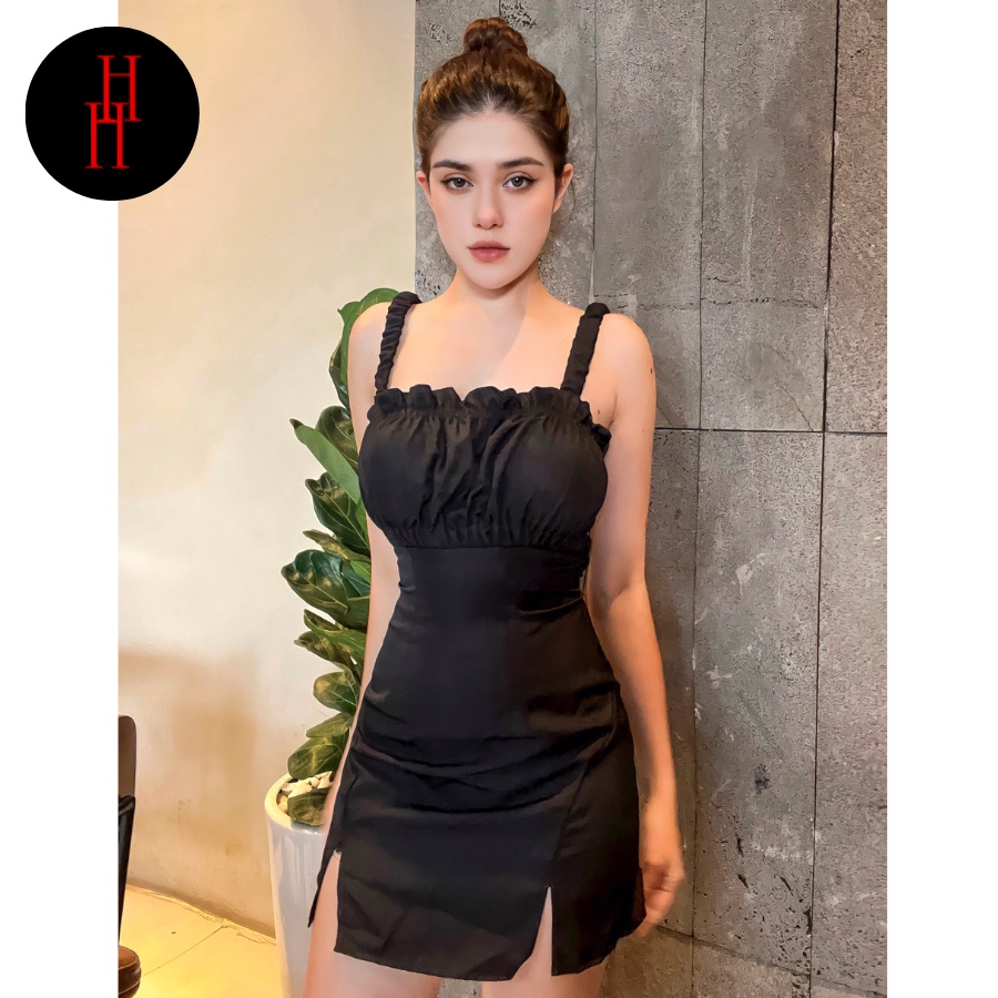 Đầm đen hở lưng HDT271 Hỉn Hỉn Store