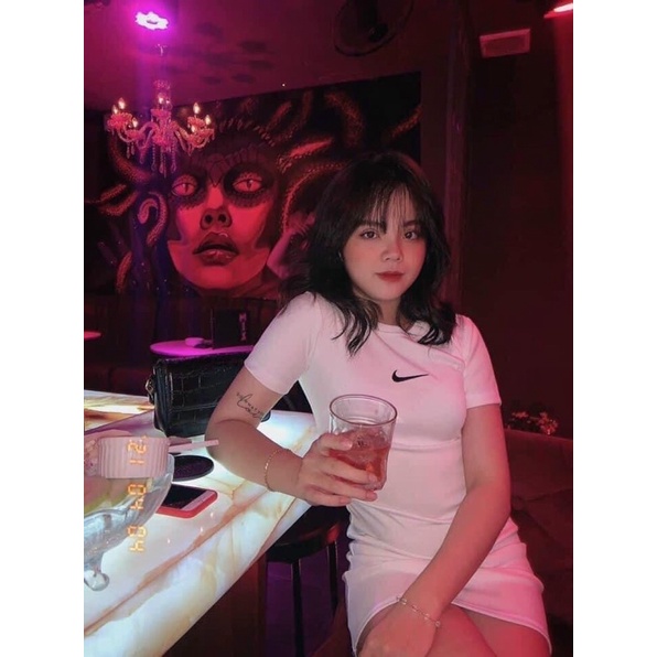 Đầm thun body ni.ke 2 màu