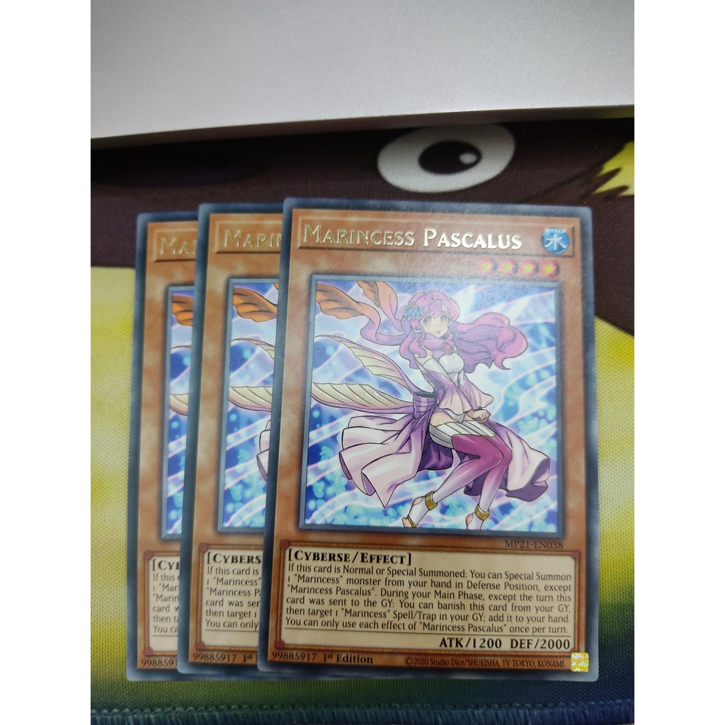 1 lá thẻ bài Marincess Pascalus - MP21-EN038 - Rare 1st Edition