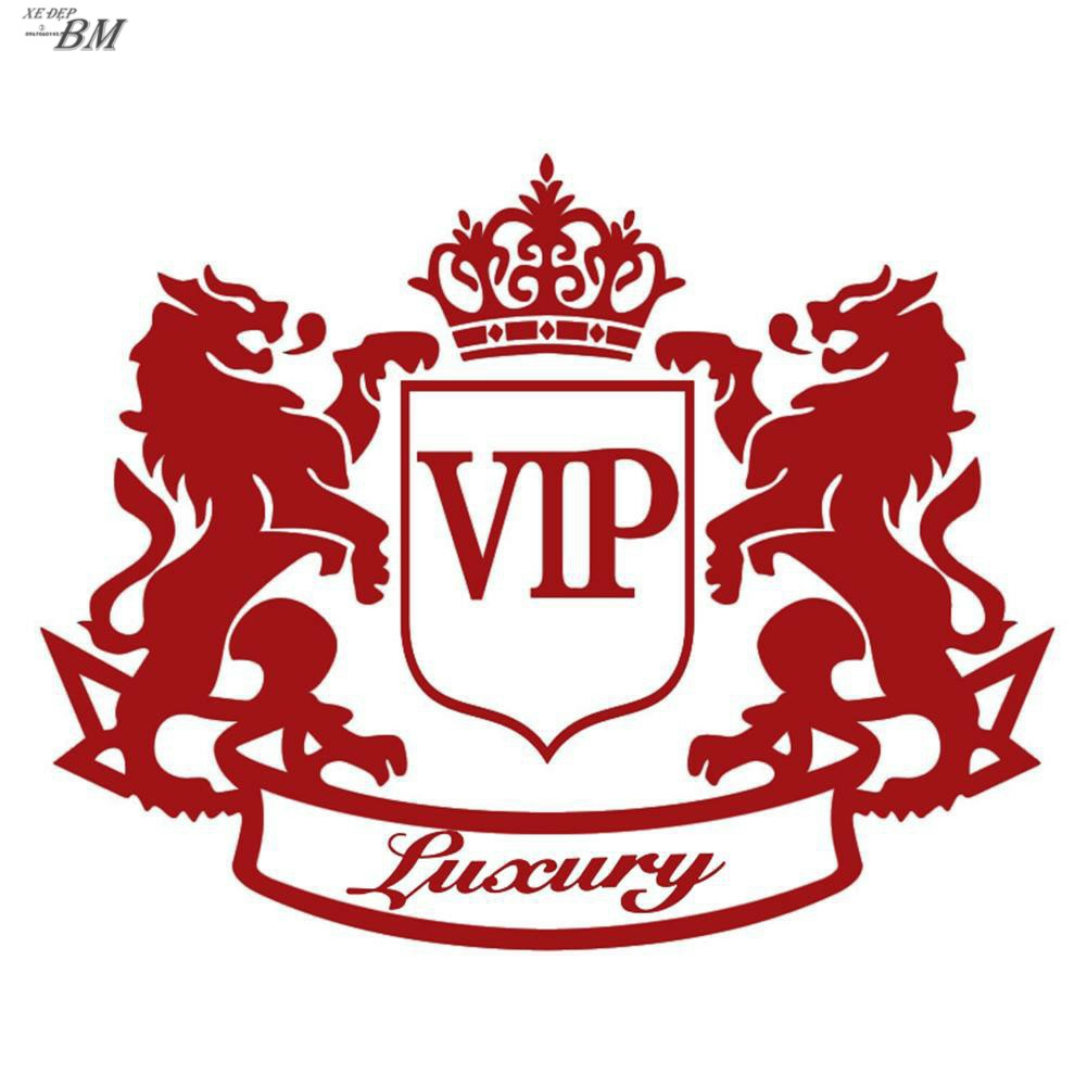 miếng dán trang trí xe ô tô hình chữ VIP