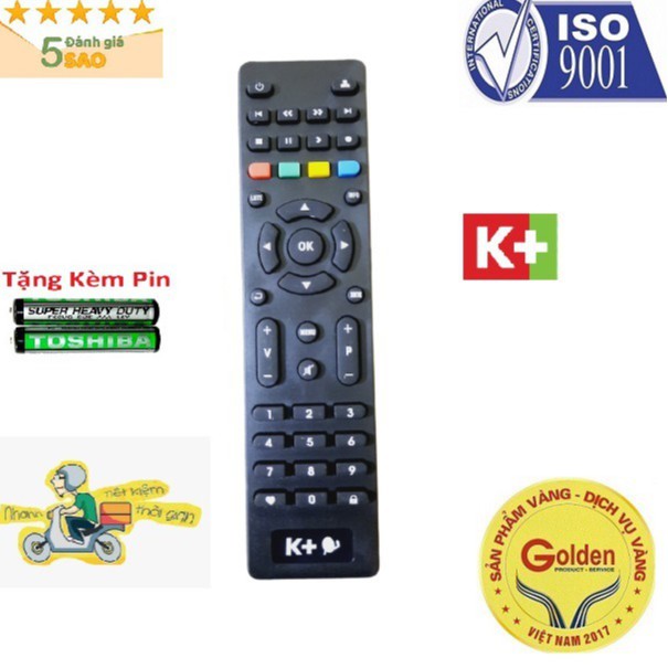 Điều khiển đầu truyền hình kỹ thuật số K+ nhỏ - Remote điều khiển đầu kỹ thuật số K+ bản nhỏ