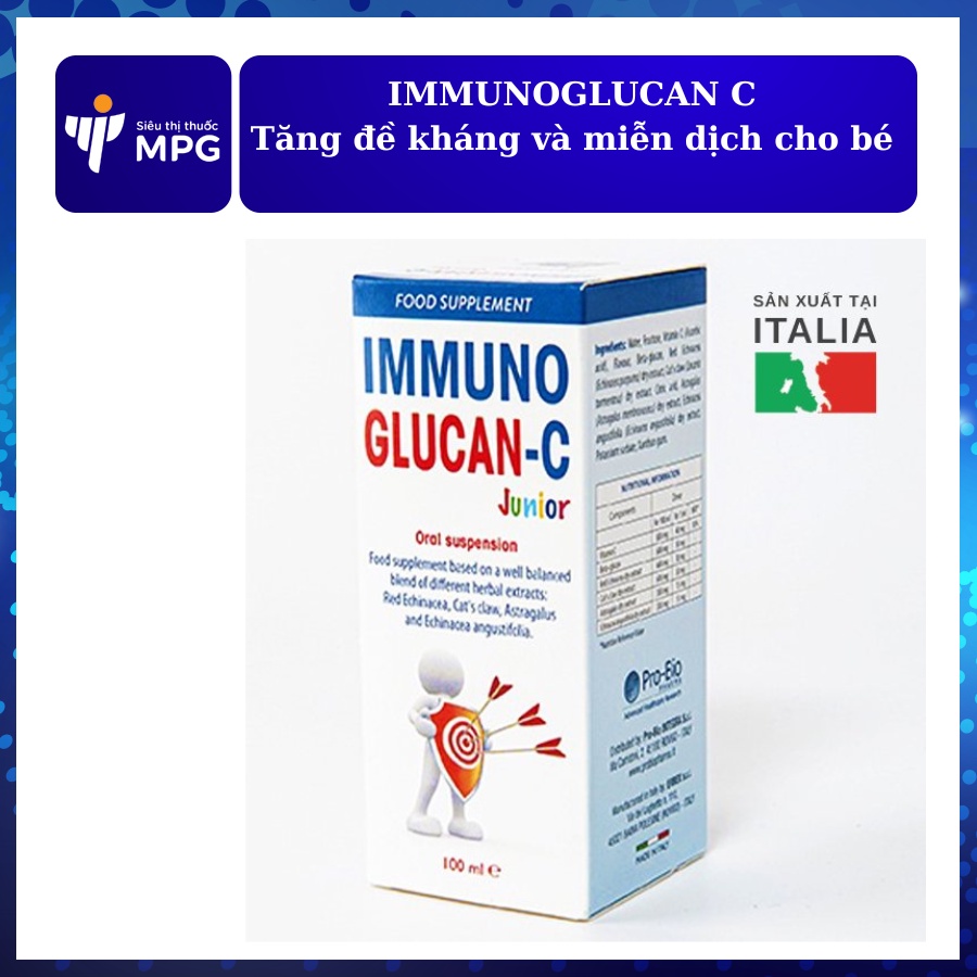 Immuno Glucan C – Tăng cường sức đề kháng, tăng miễn dịch cho bé
