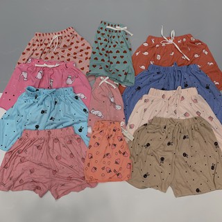 Quần short thun xòe nhiều hoạ tiết cạp chun , Quần ngủ thái lan vải cotton mịn mát co giãn 4 chiều QA001