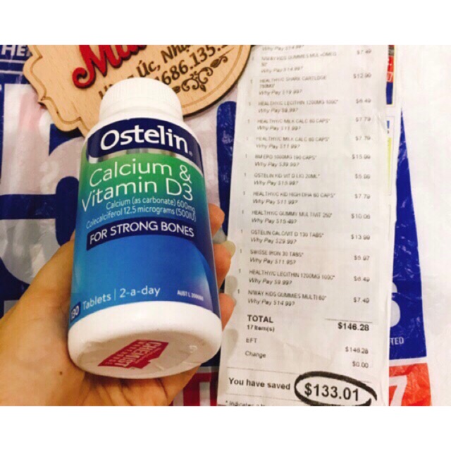 Canxi ostelin 130 viên