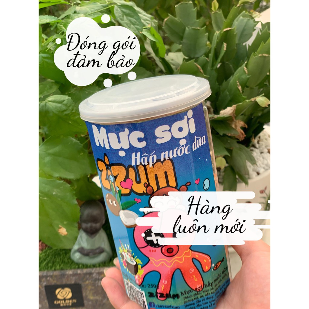 MÓn Mới siêu ngon Mực sợi hấp nước dừa ZiZum 250g, đồ ăn vặt Hà Nội, vừa ngon vừa rẻ ,  đóng hũ pét siêu đẹp , đặc sản | BigBuy360 - bigbuy360.vn