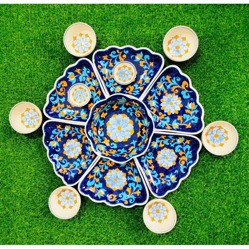 Bộ bát đĩa cúng rằm, mồng 1 gốm Bát Tràng cao cấp