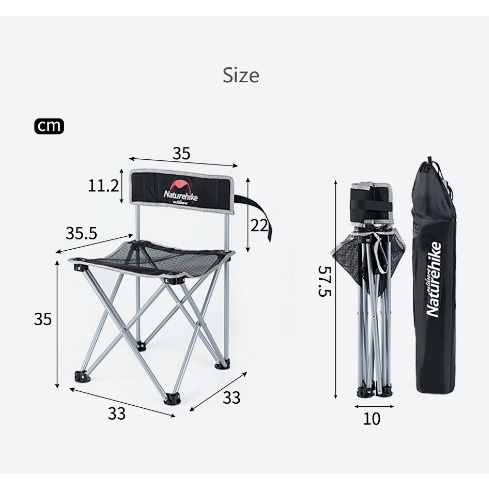 Ghế tựa lưng loại đứng NatureHike NH16J001-J