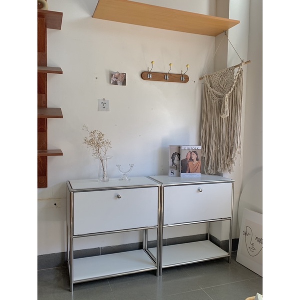 Kệ gỗ phối inox 🤍