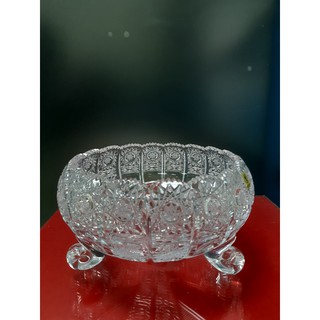 BÁT ĐỂ THẢ HOA PHA LÊ SÉC 3 CHÂN 25CM, MÀI 57