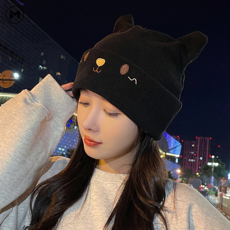 Mũ beanie Đính Tai Thỏ Hoạt Hình Đáng Yêu Thời Trang 2022 Cho Mẹ Và Bé