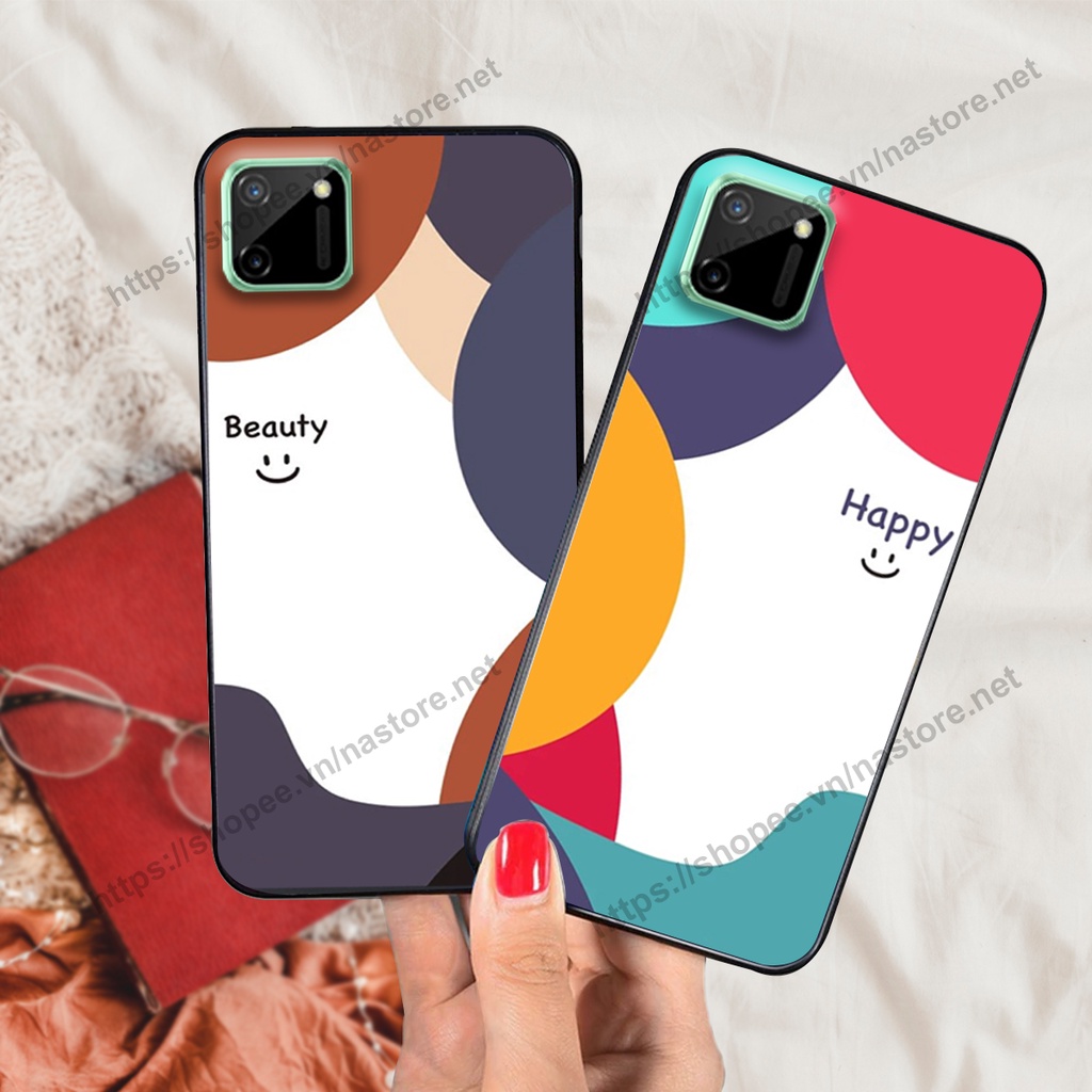 Ốp lưng Realme C11 / Realme C11 2021 / Realme C20 mặt cười, họa tiết caro đơn giản đẹp cute