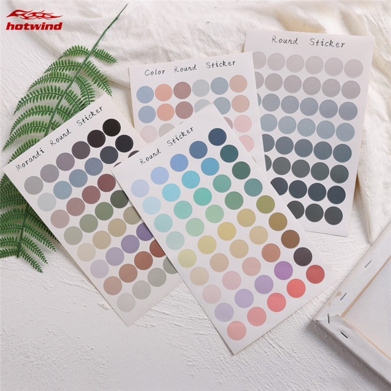 HW Set 48 Miếng Dán Hình Mặt Cười Trang Trí Sổ Lưu Niệm
