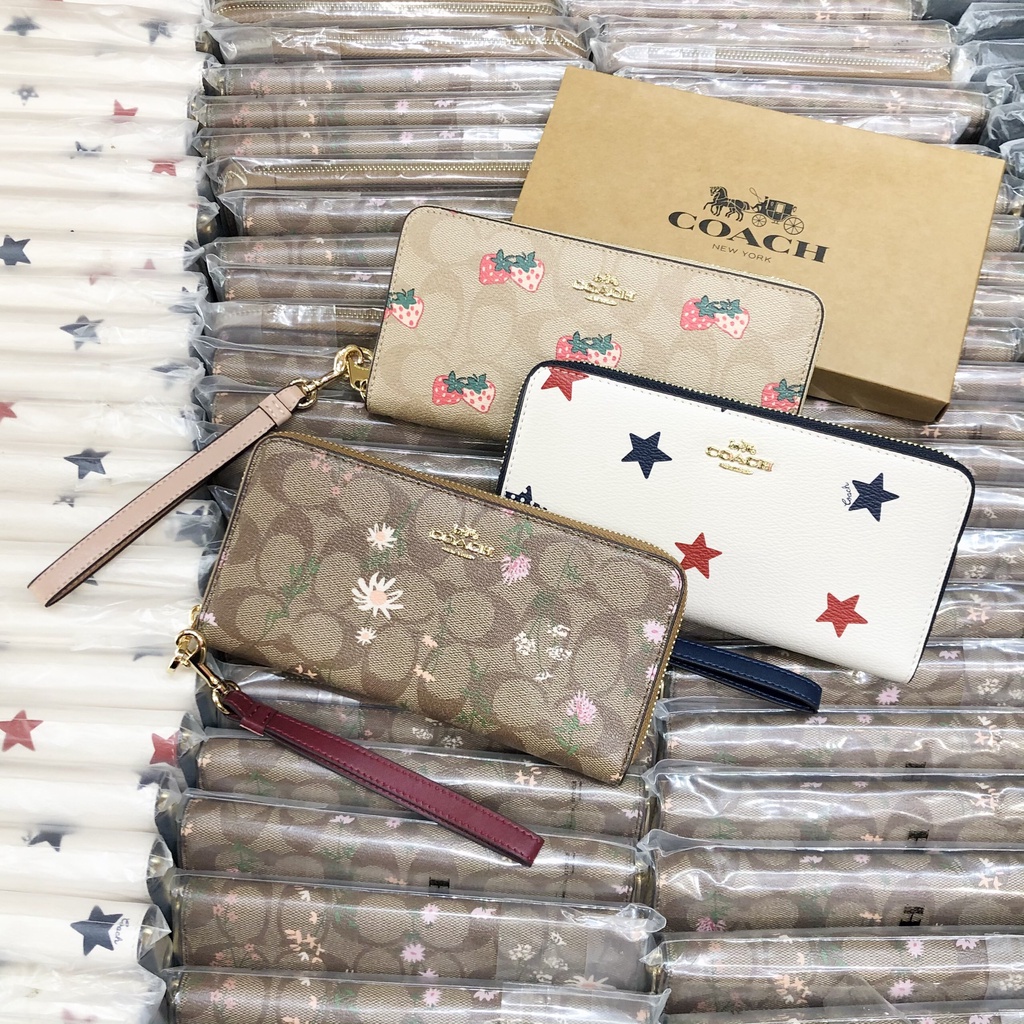 GIÁ SALE TỐT-VÍ COA*CH Long Zip nhiều ngăn tiện lợi Full box. fulltag tra code check