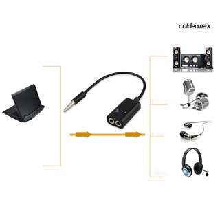 COLD ＊  3.5mm Audio Splitter Cable Small Compatible Plastic Practical Audio Adapter for Mic
