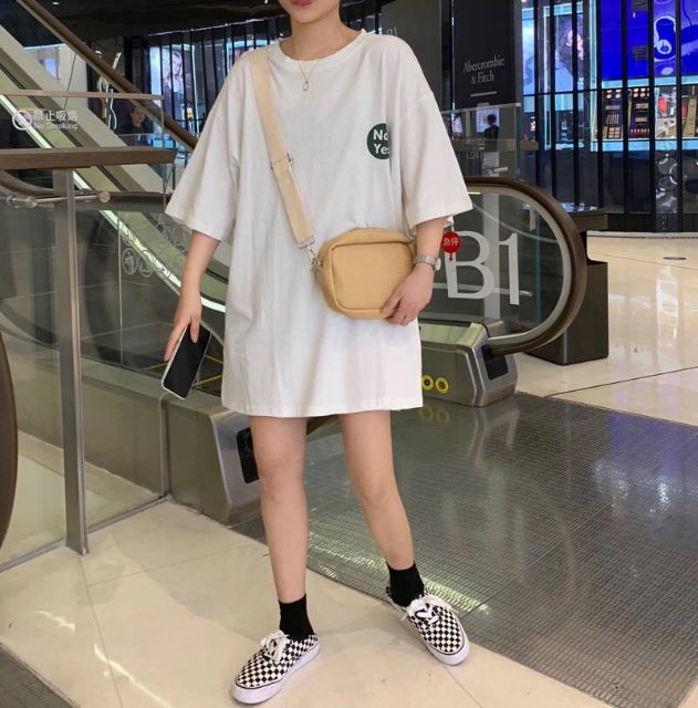 Áo thun tay lỡ No Yes.