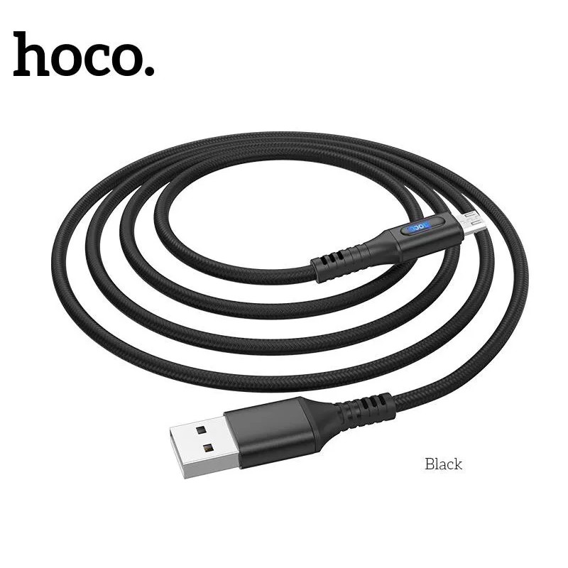 Cáp sạc nhanh và truyền data Hoco U79 Admirable max 3A, dài 1.2M, có đèn báo sạc và tự ngắt - Nhất Tín Computer