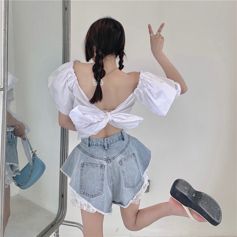 [LININ] Quần Short Denim Dáng Chữ a Rộng Phong Cách Mới Mùa Hè Cho Nữ