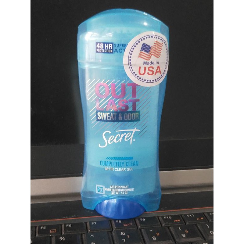 USA] Lăn khử mùi nữ Secret Clear gel 73g, Outlast Completely Clean