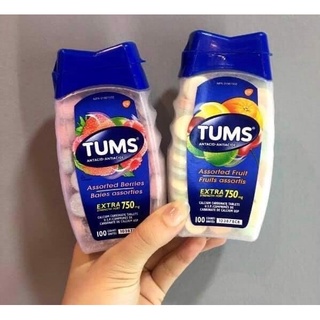 Kẹo Tums Extra Strength Smoothies 100 viên 750mg hỗ trợ tiêu hóa