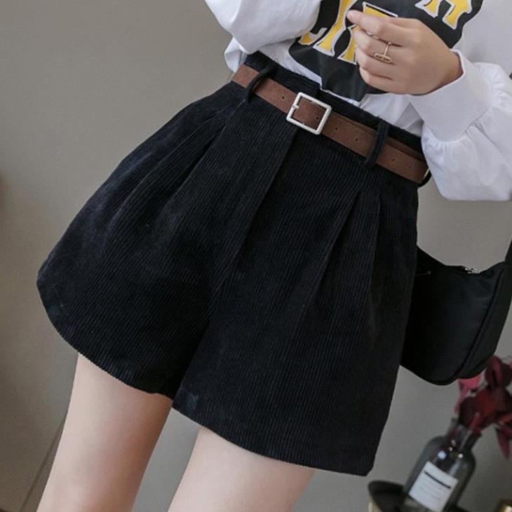 Quần Short đùi THUS chất nhung tăm mịn thời trang tặng kèm thắt lưng