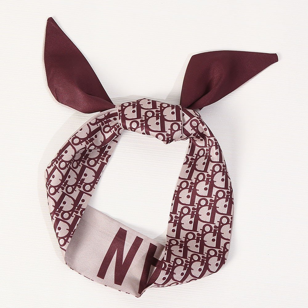KHĂN LỤA QUÀNG CỔ BẢN NHỎ HIỆU DIOR NÂU- GUCCI- SANG TRỌNG- KHĂN THYTHY STORE- BANDANA 6x90cm-BNN