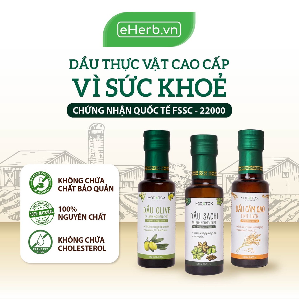 Dầu Ăn Eat Clean Oliu, Sachi, Cám Gạo Bổ Sung Omega 3-6-9 Phù Hợp Quá Trình Giảm Cân, Mẹ &amp; Bé Trên 6 Tháng Tuổi MODOTOX