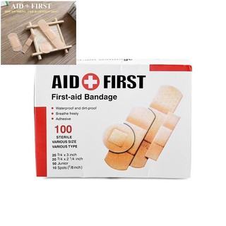 Hộp 100 miếng băng gạc y tế dán vết thương (4 kích cỡ)