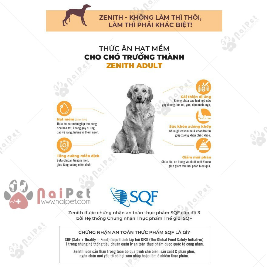 Thức Ăn Hạt Mềm Cho Chó Nhỏ Trưởng Thành Vị Thịt Cừu Và Khoai Tây Adult Small Breed Lamb meat &amp; Potato Zenith