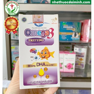 Dầu cá omega 3 tritydo dha baby lọ 30 viên - bổ sung dha cho bé, giúp phát triển trí não, mắt sáng khỏe