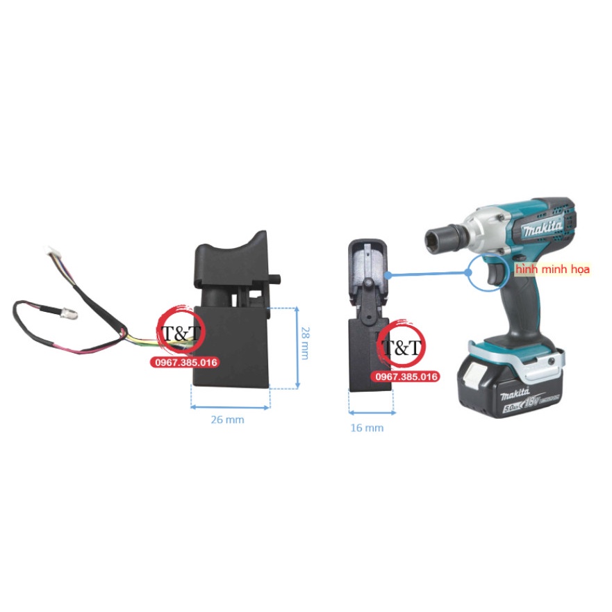 CÔNG TẮC MÁY SIẾT BU LONG + KHOAN 13 LY TỪ