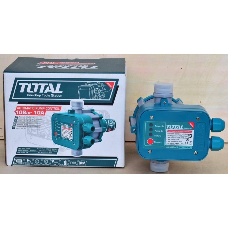 TOTAL Máy Rờ Le Bơm Nước Tự Động Bằng Áp Suất TWPS101 (Cam kết Chính Hãng 100%)