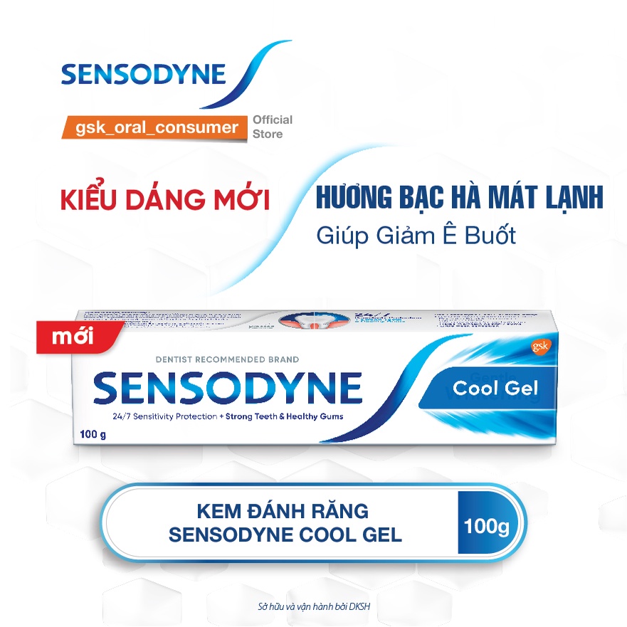 Bộ 3 Kem đánh răng Sensodyne Cool Gel 100g