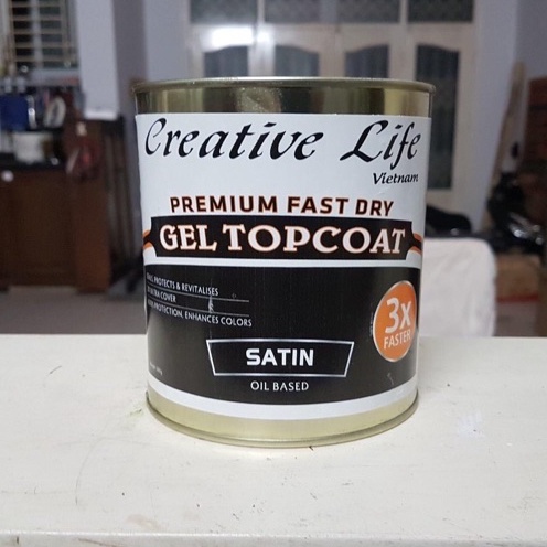 Gel Topcoat 800g - Sơn phủ bóng mờ gốc dầu Creative Life Vietnam