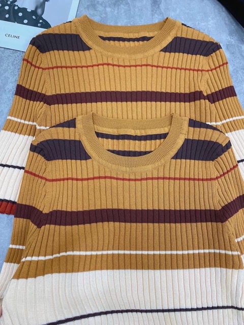 ÁO LEN TĂM KẺ NÂU TÂY MS14399