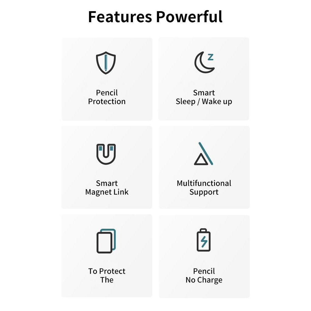 Bao da bảo vệ máy tính bảng GOOJODOQ thiết kế có vỏ bảo vệ camera thích hợp cho Ipad Pro 11 12.9 2020 2018