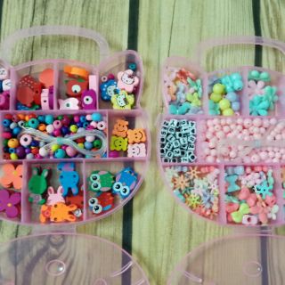 Hộp xỏ chuỗi hạt gỗ