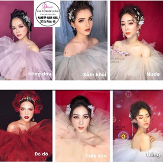 Voan Quây Chun Chụp Ảnh - Đen