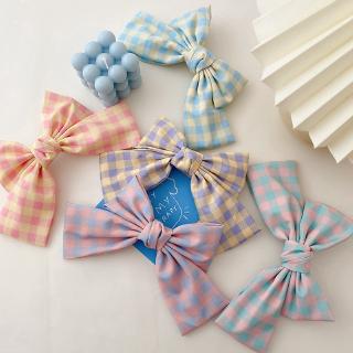 Kẹp Tóc Đính Nơ Caro Dễ Thương Xinh Xắn Cho Nữ