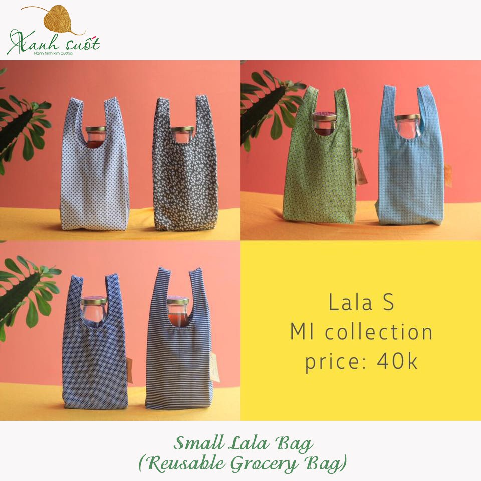 Túi vải Lala size S - May lala handmade - túi vải thời trang