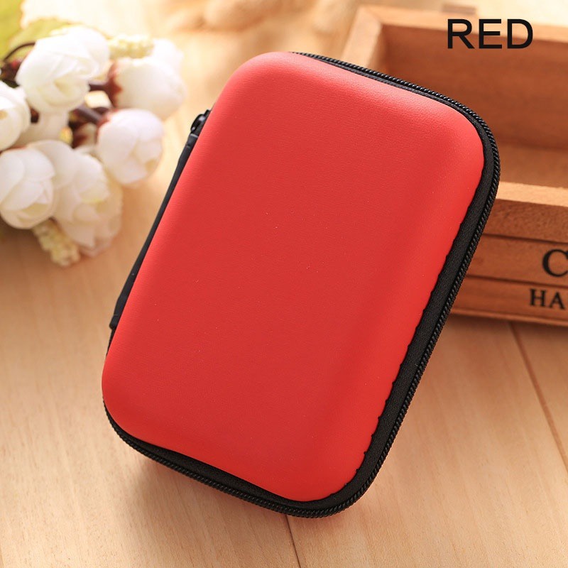 Hộp Đựng Dây Cáp Sạc / Tai Nghe Hình Chữ Nhật Chia Ngăn Tiện Dụng