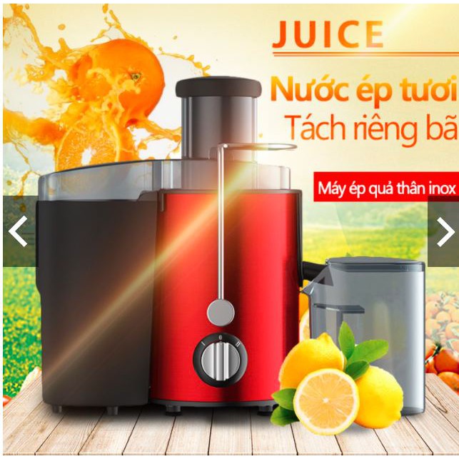 Máy ép trái cây, hoa quả tốc độ chậm JUICER- Bảo hành 6 tháng -  Đa năng 5.0