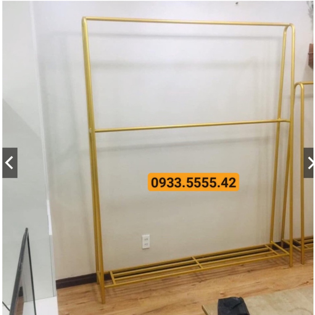 Sào chữ A Đen 2 tầng VÀNG- ĐEN [ FREE SHIP-RẺ]  dùng treo quần áo -sơn tỉnh điện dễ tháo ráp và vận chuyển