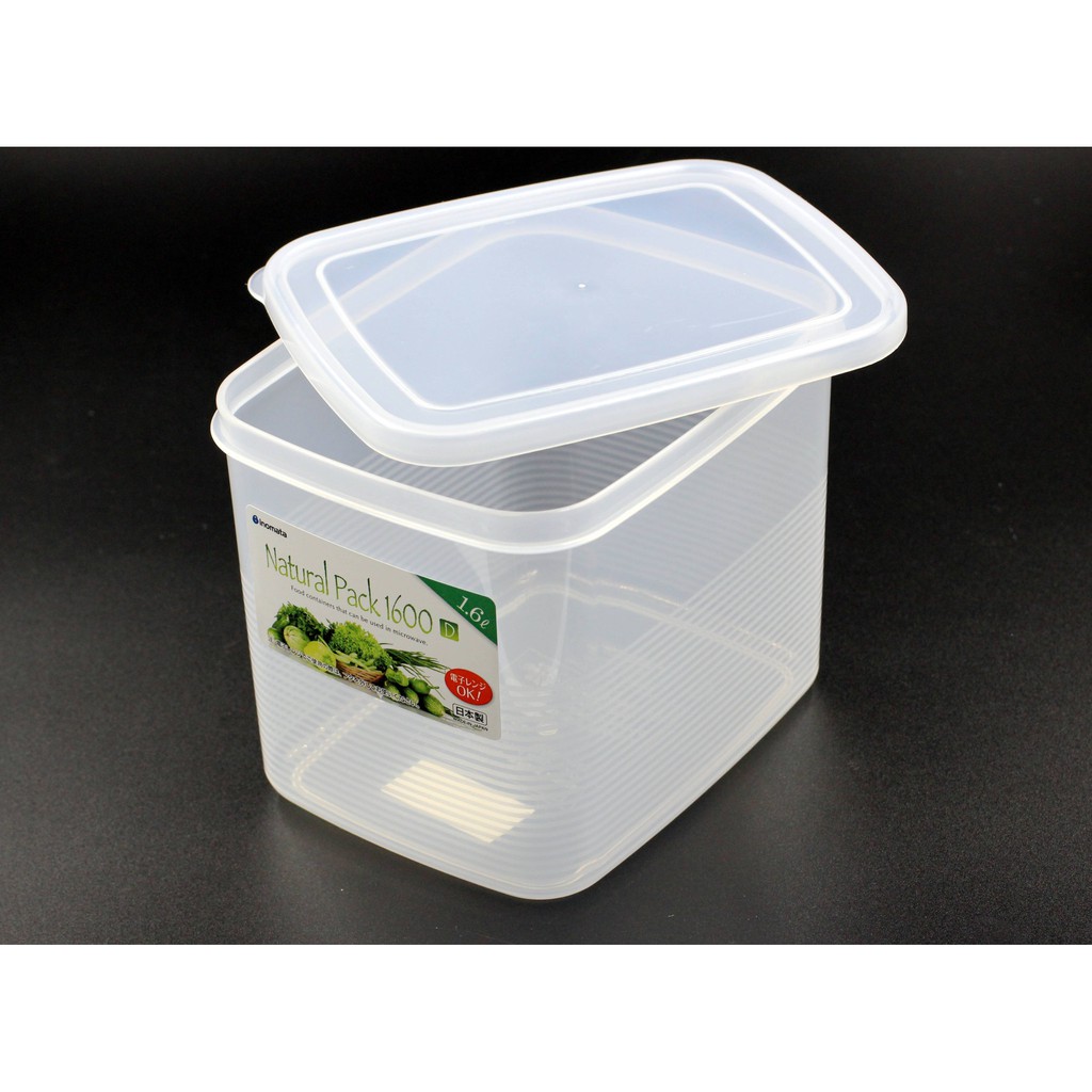Hộp thực phẩm Inomata Nhật Bản 1,6L nhựa dẻo, kháng khuẩn chịu nhiệt -20 ~ 140℃