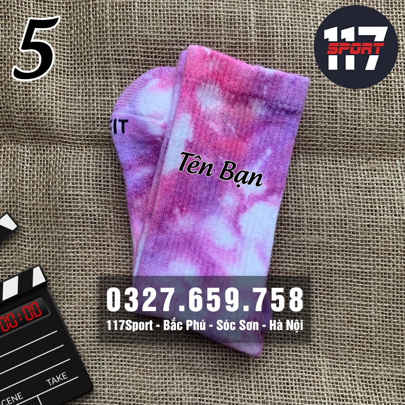 Tất Vớ Cao Cổ Tie Dye In Tên Theo Yêu Cầu | Freeship Xtra | Tất Vớ Độc Lạ Phong Cách Hàn Quốc V1
