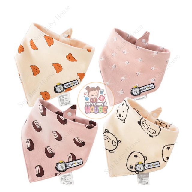 [Video Quay Thật 100%]Set 4 Khăn Yếm Tam Giác Giữ Ấm Cổ,Yếm Thời Trang Cotton Cao Cấp Dành Cho Bé-Suti Baby House