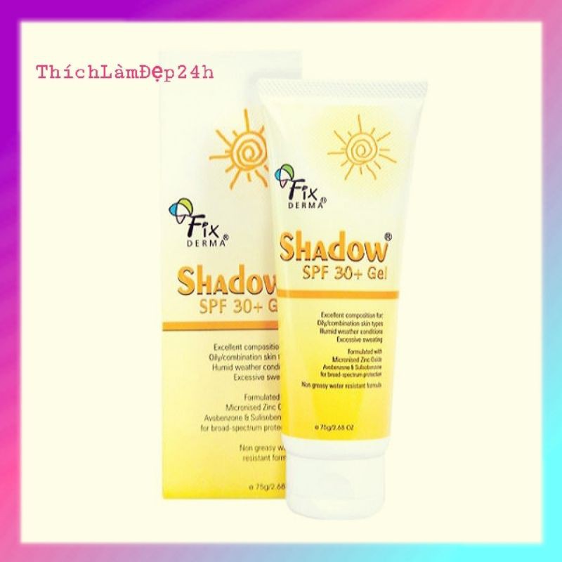 Gel Chống Nắng Da Mặt Fixderma Shadow SPF 30+ (75g)