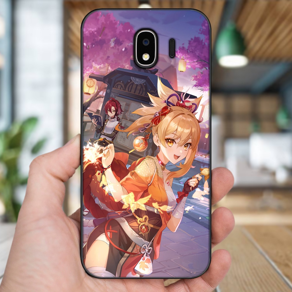 Ốp lưng Samsung J4 viền đen in hình Yoimiya Genshin Impact