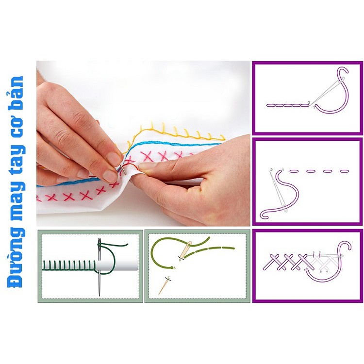 Vỉ Kim May Tay Loại Lỗ Xỏ Chỉ To - Số 8 - Thông Dụng ( 12 Cây / vỉ )