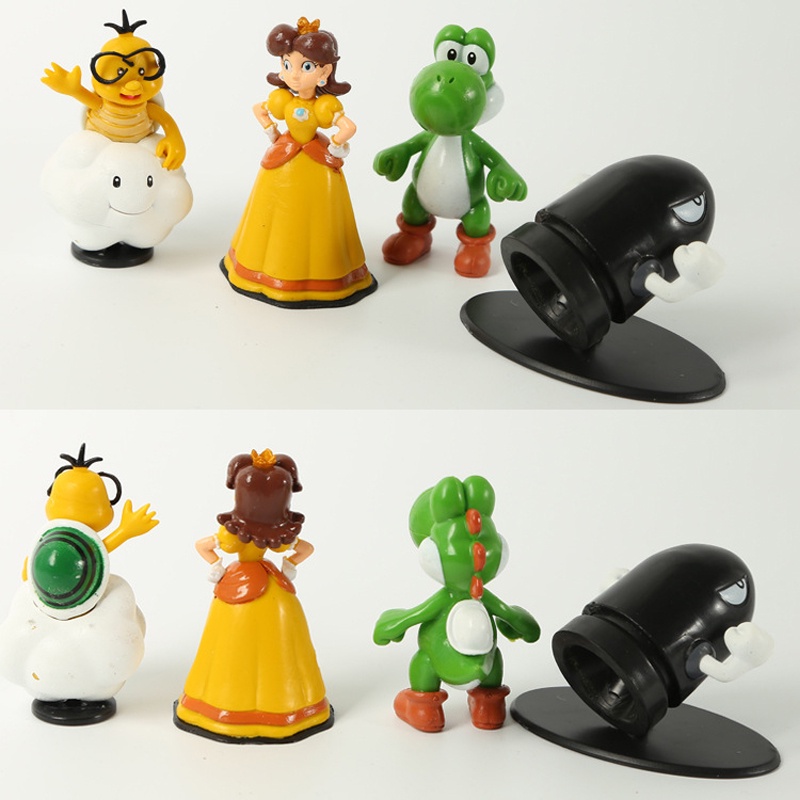 NINTENDO Set 12 Mô Hình Nhân Vật Game Super Mario Bros Luigi Yoshi Koopa Goomba Bullet Bill Shy Guy Lakitu Bằng PVC